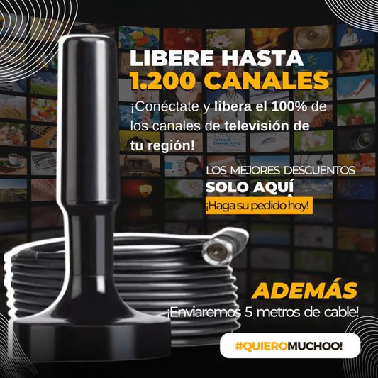 ANTENA TV HD ILIMITADA +1200 CANALES