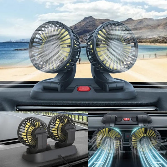 DOUBLE CAR FAN® DOBLE FRESCURA EN TU AUTOMOVIL